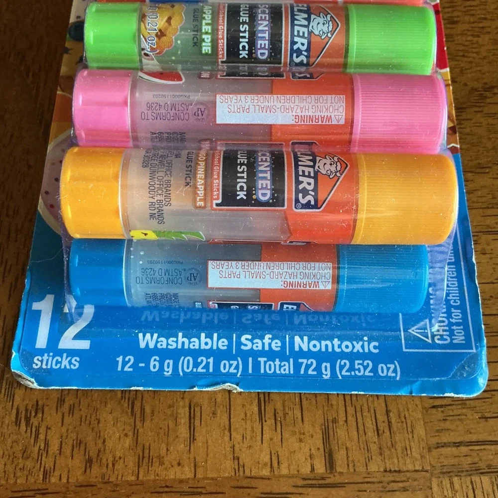 Elmers Glue Sticks 24 Pack Disappearing Purple & Scented Washable School Supply